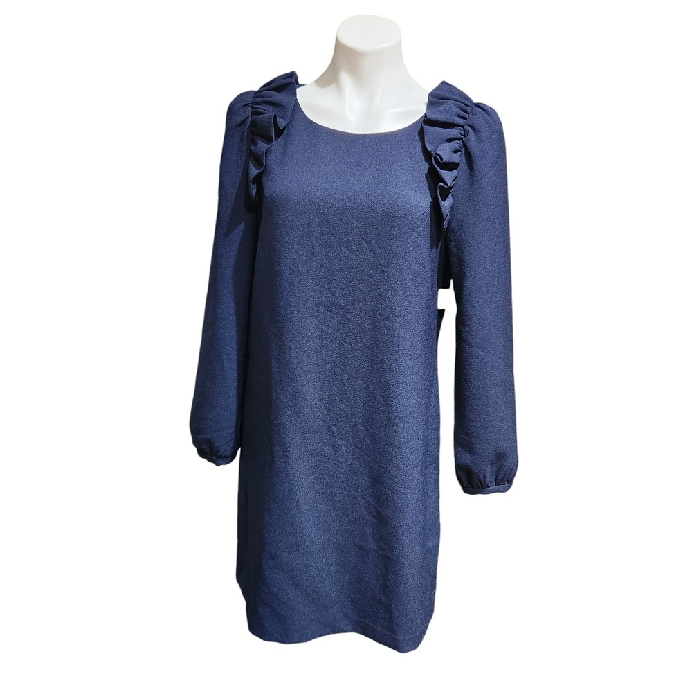 NWT Nordstrom‎ Chelsea28 Navy blue long sleeve dress size 10